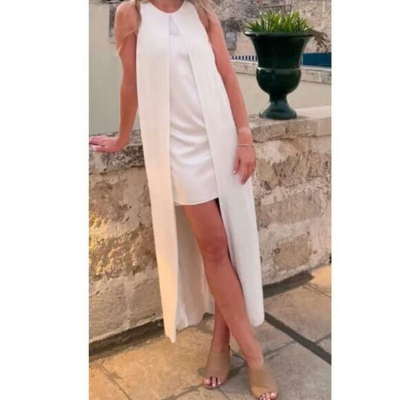 Rosetta Getty White‎ Cape Mini Dress Size 6 - Picture 1 of 12